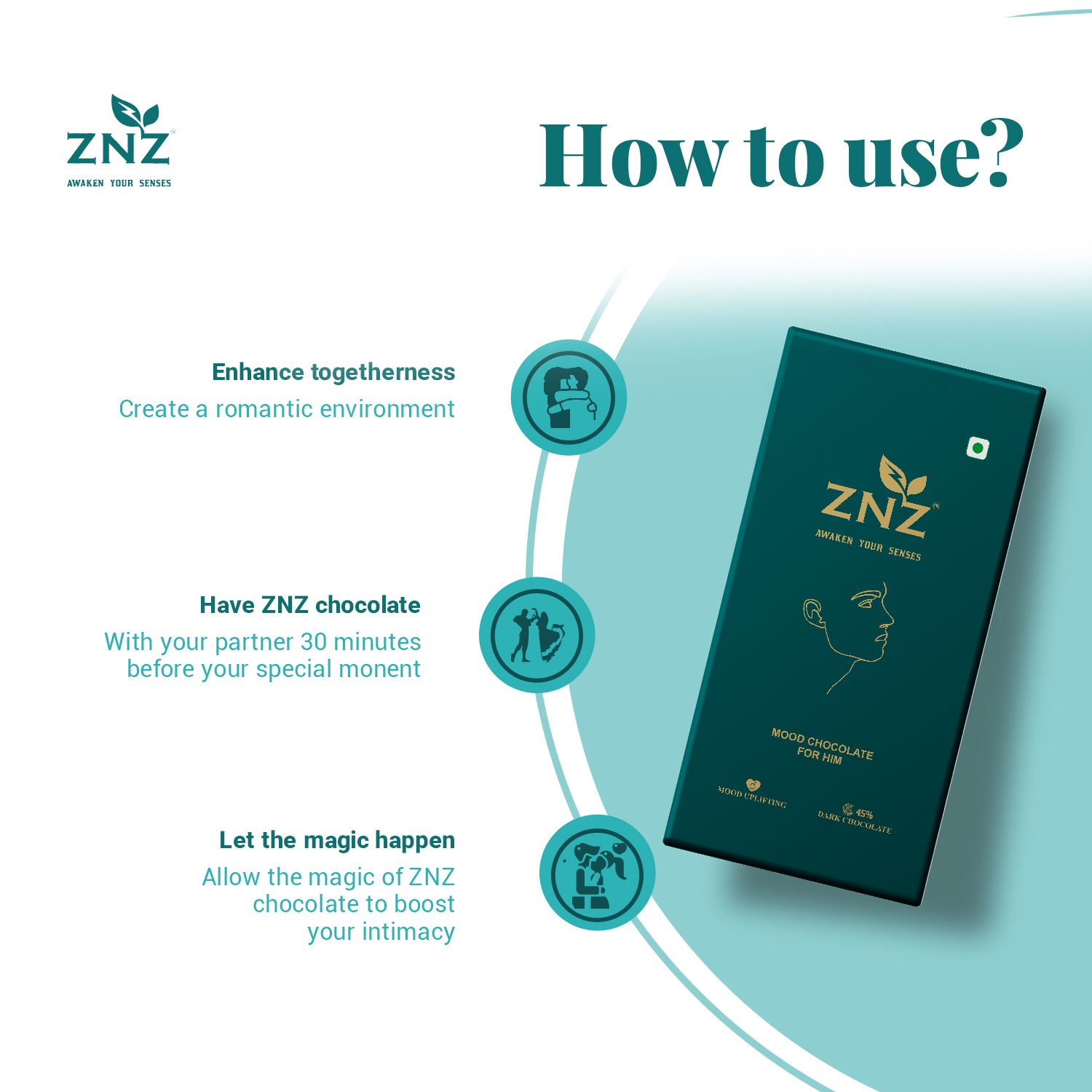 znz men chocolate- how to use