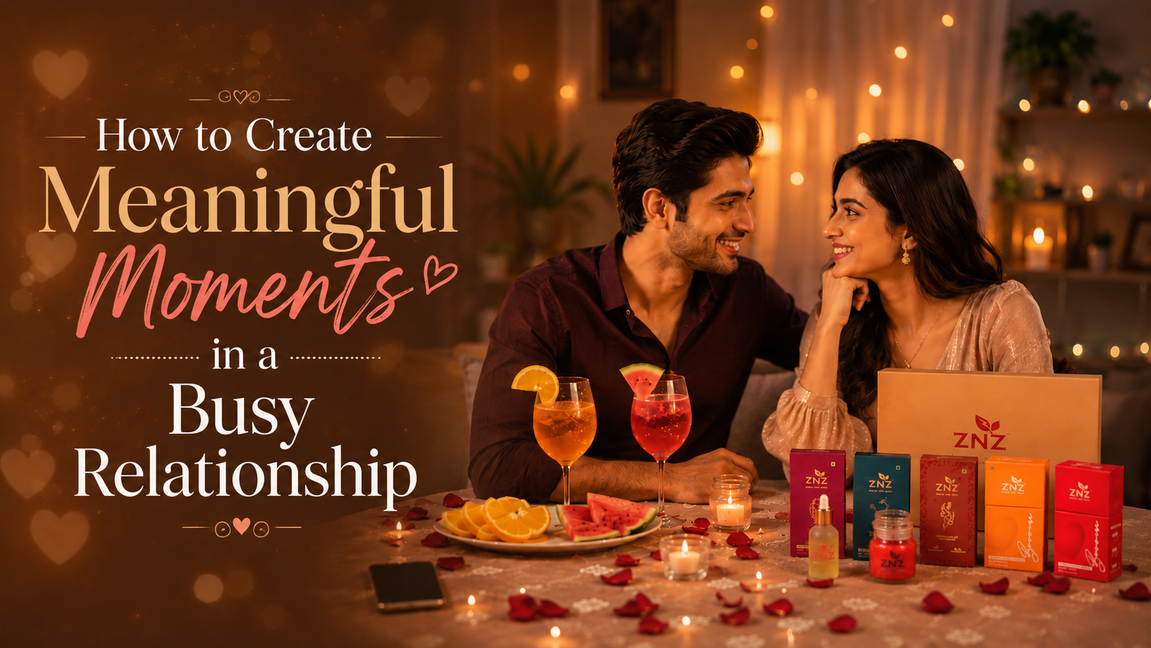 How to create meaningful moments in a busy relationship with quality time and romantic date night ideas.