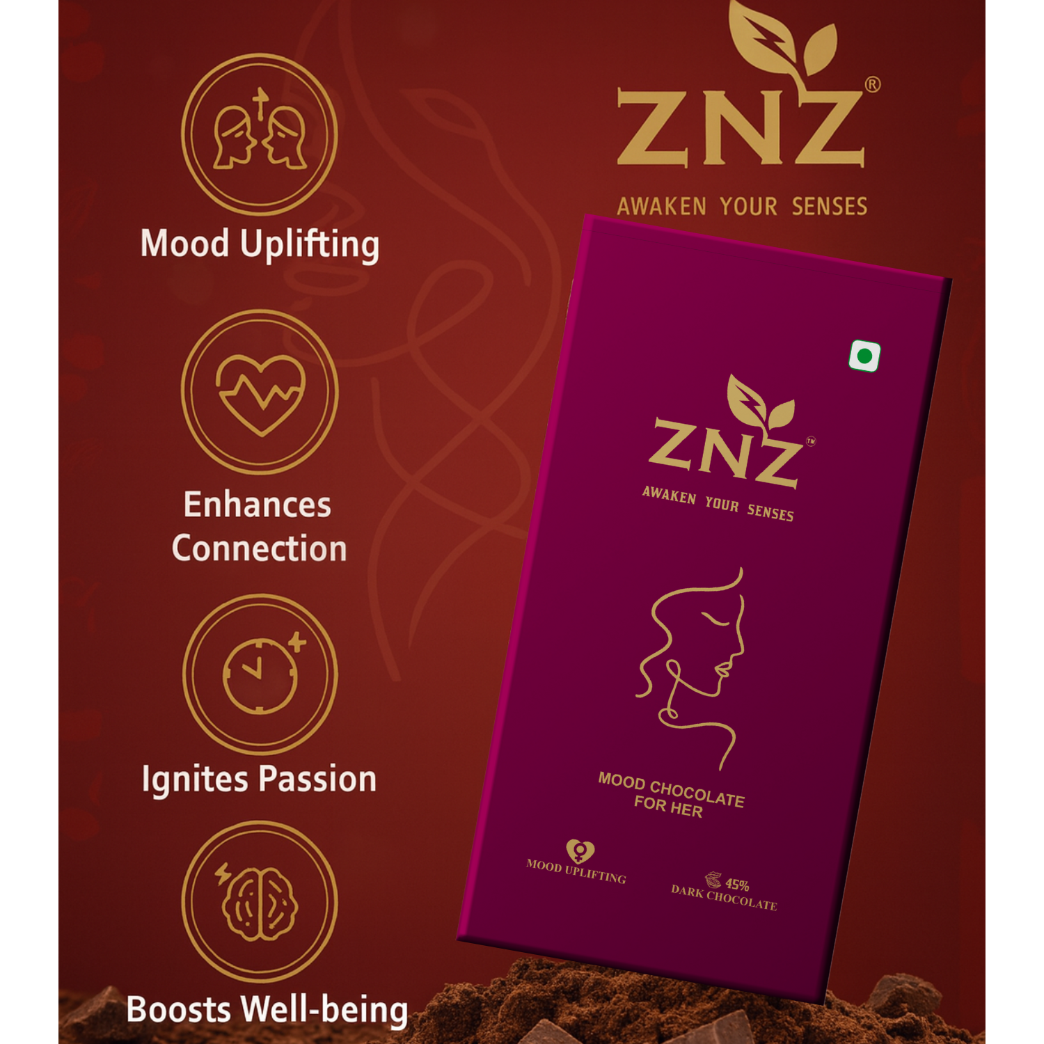 benefits of using znz mood chocolate for women 