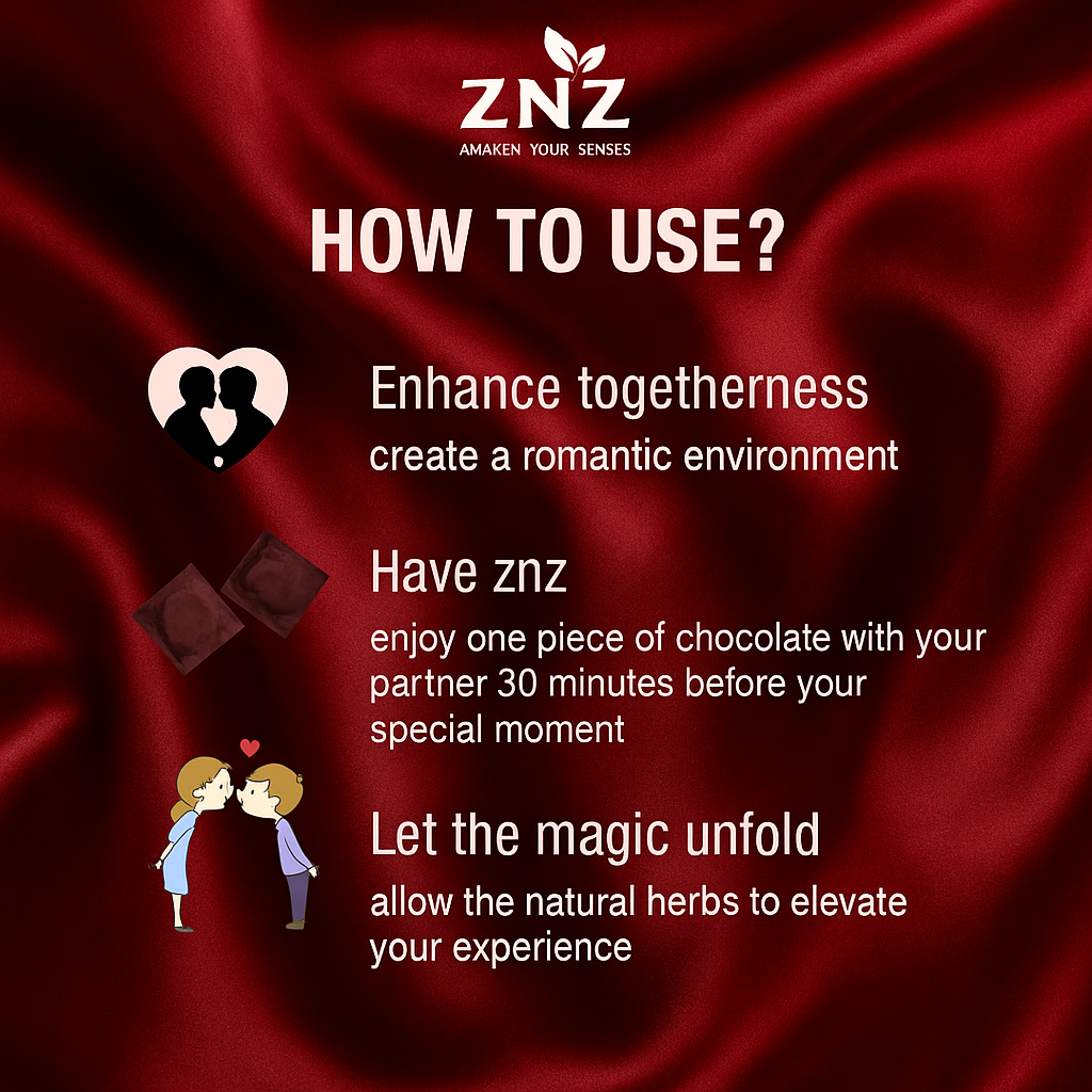 how to use the znz mood uplifting chocolate for couples 